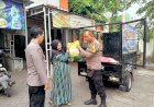 Bhabinkamtibmas-Polsek-Buduran-Jemput-Bola,-Distribusikan-Beras-Murah-Gunakan-Motor-Roda-Tiga