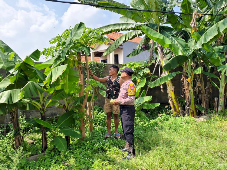 Kapolsek Taman Masifkan Peran Bhabinkamtibmas untuk Edukasi Warga Soal Ketahanan Pangan di Lahan Kosong