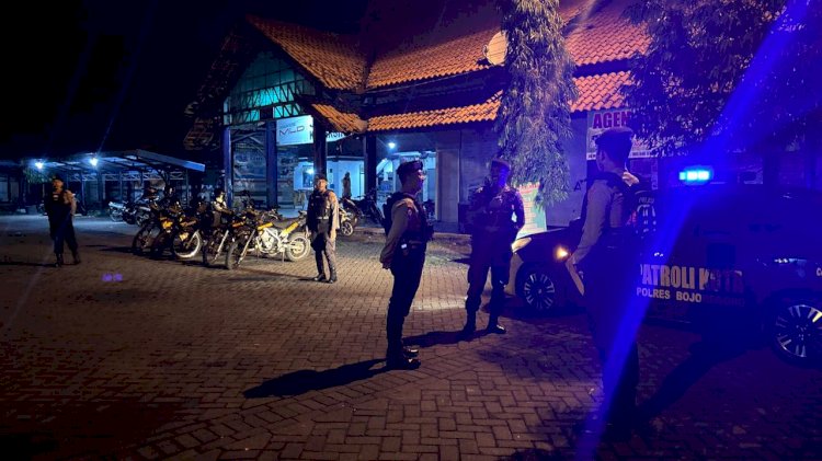 Malam 1 Suro, Polres Bojonegoro Birukan Jalan Raya Jaga Kondusifitas Kamtibmas