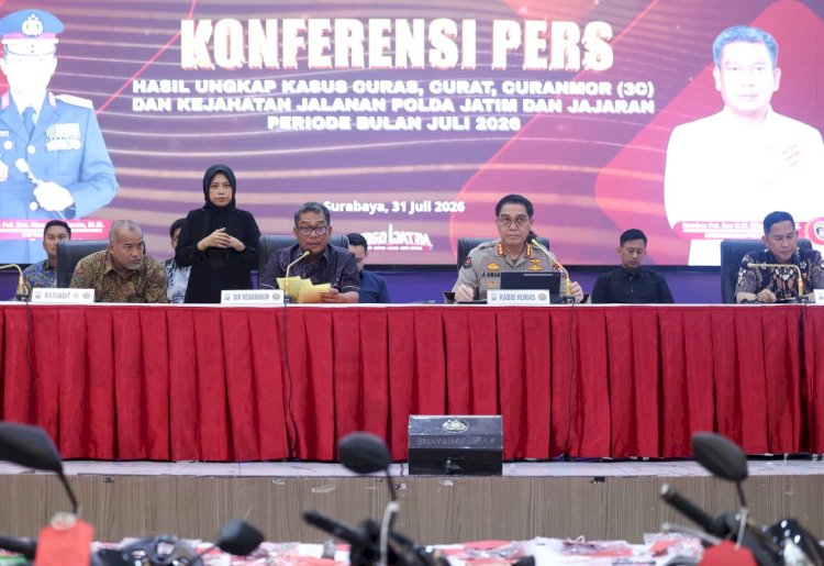 Polda Jatim Ungkap 178 Kasus 3C, Amankan 206 Tersangka Selama Juli 2026